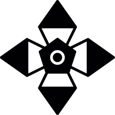 soyut çiçek simgesi, vektör illüstrasyonu basit tasarım