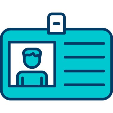 Kimlik kartı web simgesi, vektör illüstrasyonu