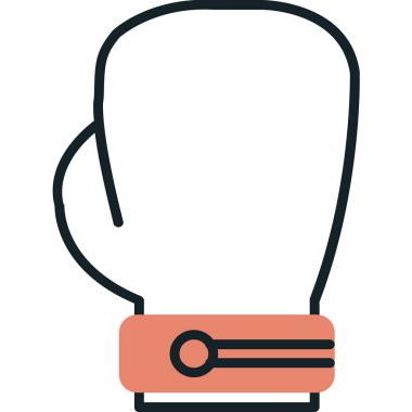 Boks eldiveni simge vektör çizim