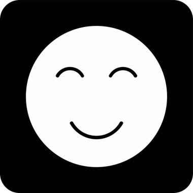 Gülümse. Web simgesi basit illüstrasyon