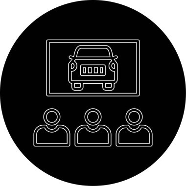 Sınıf Sürücü Web simgesi vektör çizimi