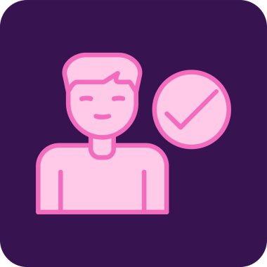 Onaylanmış Adaylar web simgesi vektör illüstrasyonu