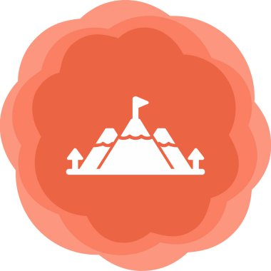 Başarı simgesinin vektör çizimi, düz tasarım 