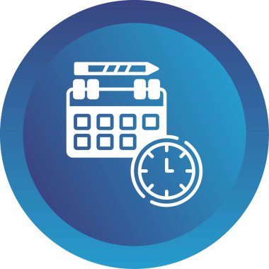 Zamanlama simgesi, vektör illüstrasyonu