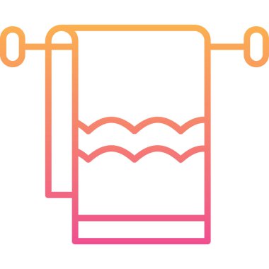 Havlu ağ simgesi, vektör illüstrasyonu 