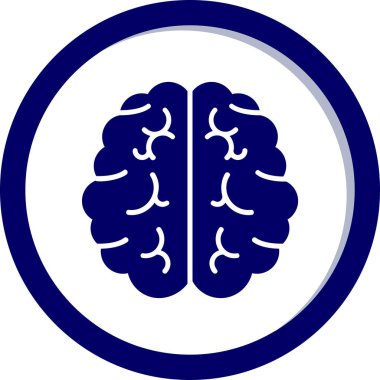 Beyin. Web simgesi basit illüstrasyon 
