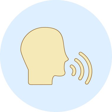 Konuşan Web simgesi vektör illüstrasyonu