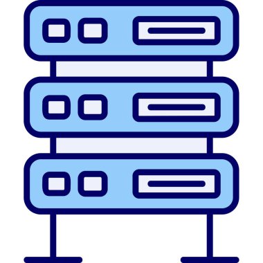 bilgisayar sunucu simgesi, vektör illüstrasyonu basit tasarım