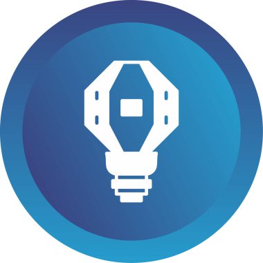 Ampul simgesi, basit vektör illüstrasyonu 