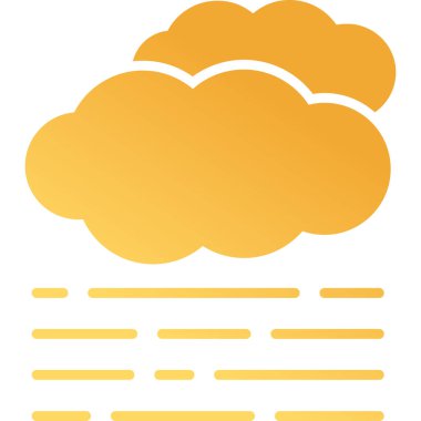 Bulutlar ve sis ağı simgesi basit gösterim