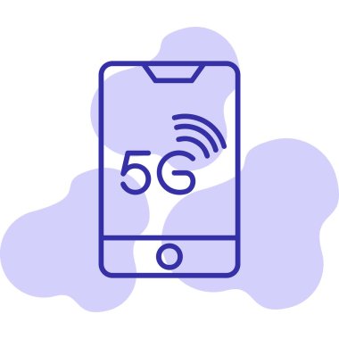 mobil 5g simgesi, vektör illüstrasyonu 