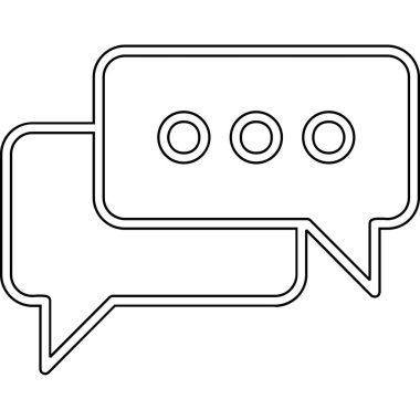 Sohbet baloncukları simgesi, vektör illüstrasyonu basit tasarım