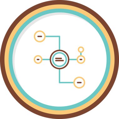 Diyagram web simgesi basit illüstrasyon 