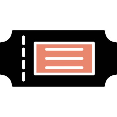 Bilet web simgesi, vektör çizim