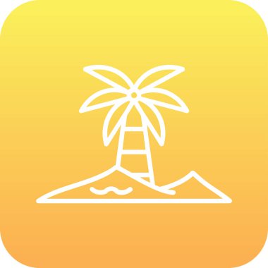 Oasis Web simgesi, vektör illüstrasyonu 