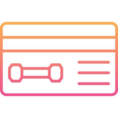 Üye Kart simgesi, vektör illüstrasyonu basit tasarım