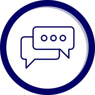 Sohbet baloncukları simgesi, vektör illüstrasyonu basit tasarım