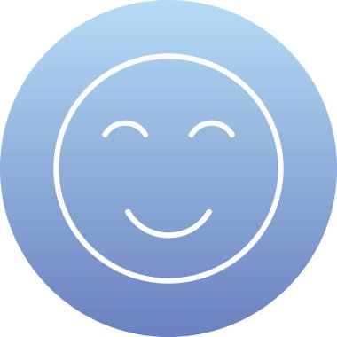 Gülümse. Web simgesi basit illüstrasyon