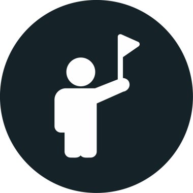 Başarı simgesinin vektör çizimi, düz tasarım 