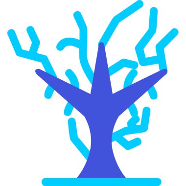 Kuru Ağaç ikonu, vektör illüstrasyonu