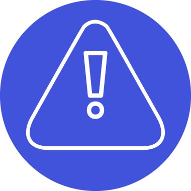 Uyarı vektör çizgisi simgesi, vektör illüstrasyonu 