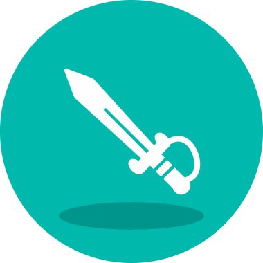 kılıç simgesi, vektör illüstrasyonu basit tasarım