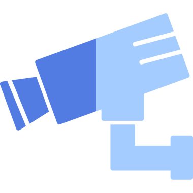 Bir CCTV kamerasının vektör simgesi, illüstrasyon  