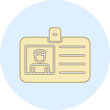 Kimlik kartı web simgesi, vektör illüstrasyonu