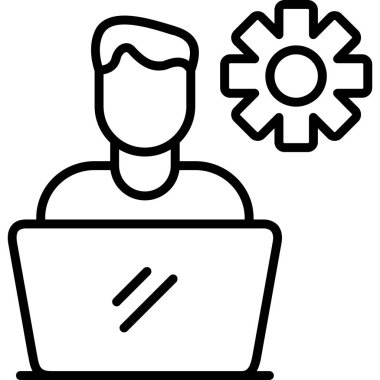 Yazılım Geliştirici Web simgesi vektör çizimi