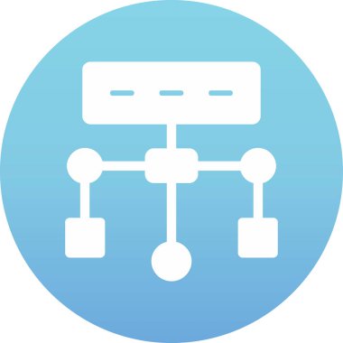 Algoritma. Web simgesi basit tasarım          