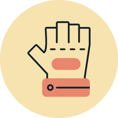 Eldiven simgesi, vektör illüstrasyonu basit tasarım