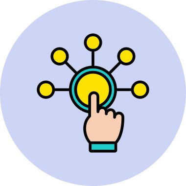 Etkileşimli web simgesi vektör illüstrasyonu