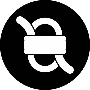 İp düğüm, vektör illüstrasyonuna bağlandı 