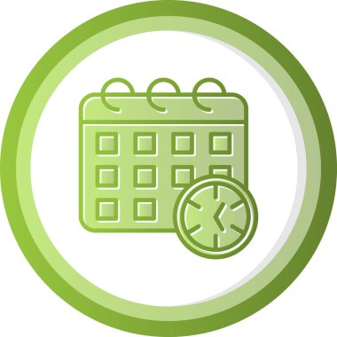 Zamanlama simgesi, vektör illüstrasyonu