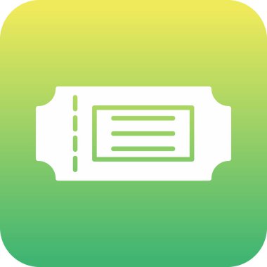 Bilet web simgesi, vektör çizim