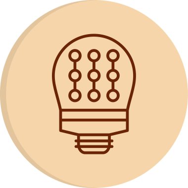 Ampul simgesi, vektör illüstrasyonu. Öncü Işık     