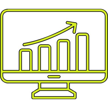 Veri analizi. Web simgesi basit illüstrasyon                  