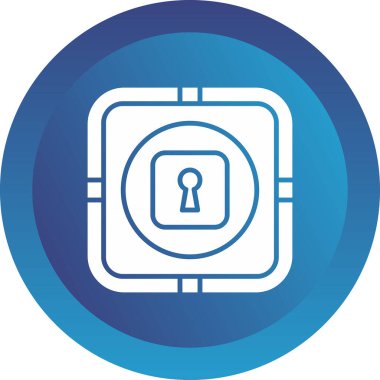 kilit düz simge vektör çizim