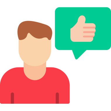 Memnuniyet web simgesi basit illüstrasyon 