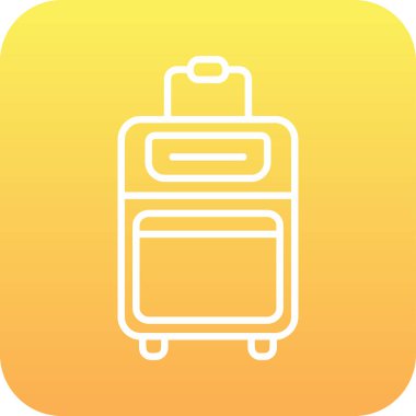 Bavul web simgesi, vektör çizim