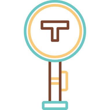 Yol işaretleri simgesinin vektör illüstrasyonu 