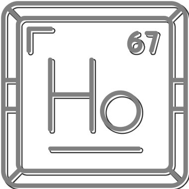 Holmium modern simgesinin vektör illüstrasyonu                      