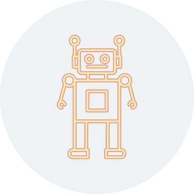 robot. Web simgesi basit illüstrasyon 