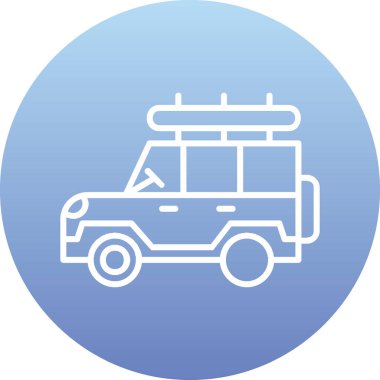 Safari cipi. Web simgesi basit illüstrasyon 