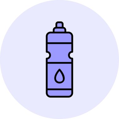 Su şişesi. Web simgesi basit illüstrasyon