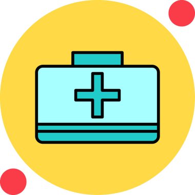 İlk yardım çantası vektör çizim 