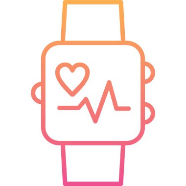 akıllı saat simgesi, vektör illüstrasyonu basit tasarım