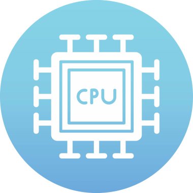 cpu icon, vector illustration simple design