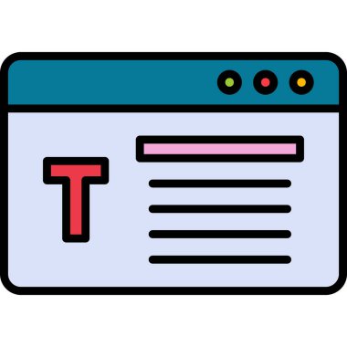 Web tarayıcı simgesi, vektör çizim 