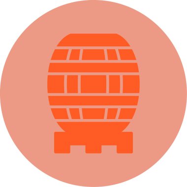 Namlu simgesi, vektör illüstrasyonu basit tasarım